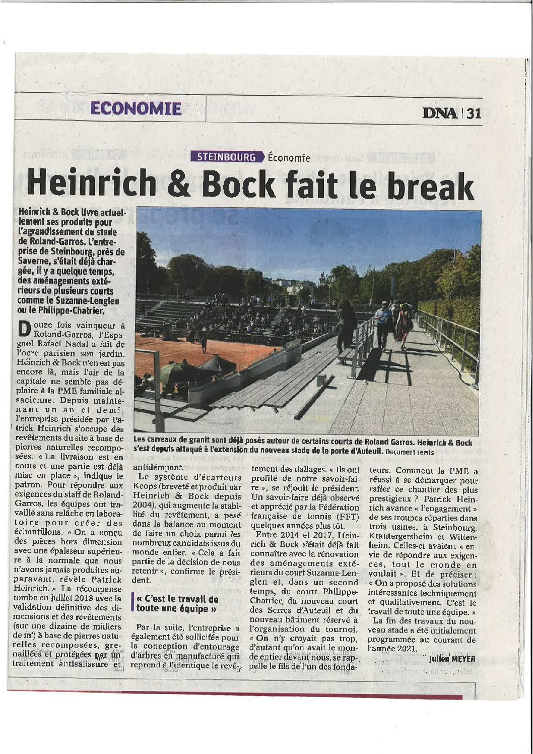 image Heinrich &#038; Bock fait le break