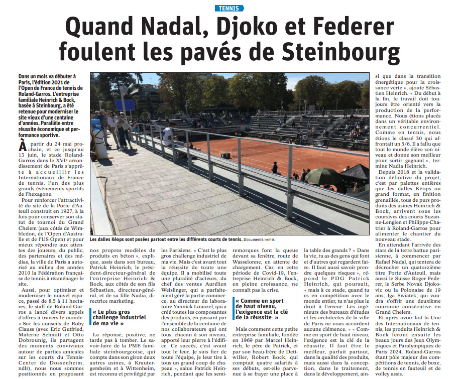 image Quand Nadal, Djoko et Federer foulent les pavés de Steinbourg